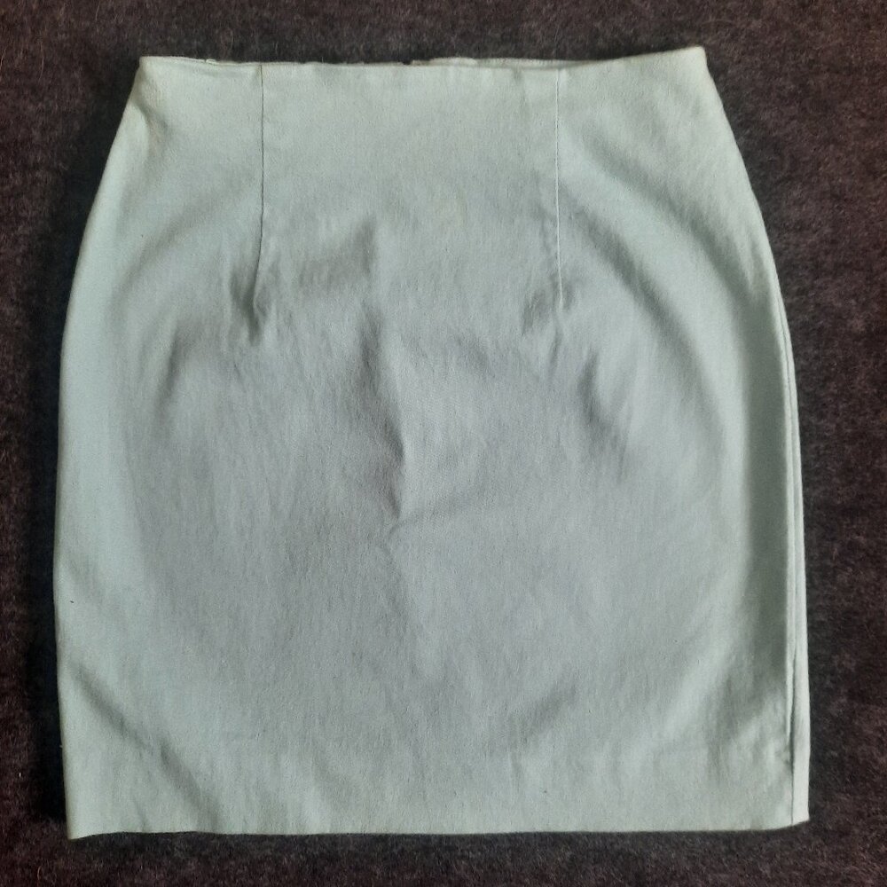 Women mint green brushed cotton skirt with spandex